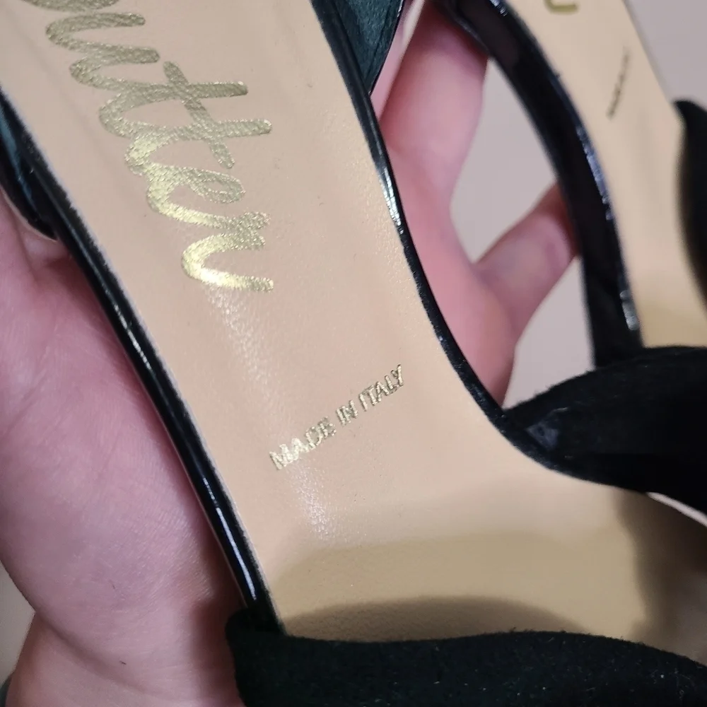 Butter Black Peep Toe Heels